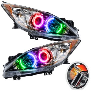 Mazda 3 Headlight Assemblies - ORACLE Lighting - SMD Halogen ColorSHIFT - `10-`13